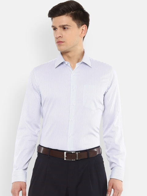 

Van Heusen Men Blue & White Slim Fit Checked Formal Shirt