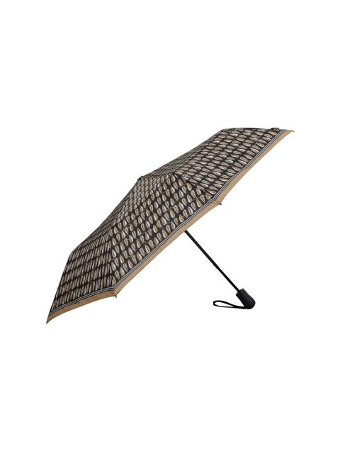 

LOOM LEGACY Black & Beige Geometric Print 3-Fold Umbrella
