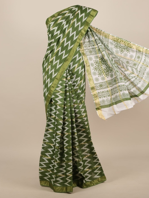 

Pothys Green Printed Pure Cotton Saree