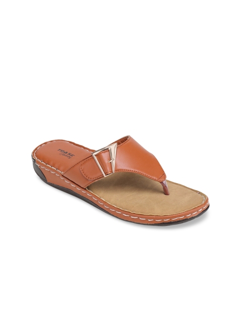 

TRASE Women Brown Solid Nessa Open Toe Flats