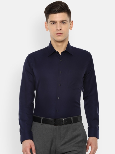 

Van Heusen Men Navy Blue Slim Fit Solid Formal Shirt