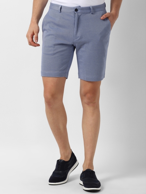 

Louis Philippe Sport Men Blue Solid Slim Fit Regular Shorts