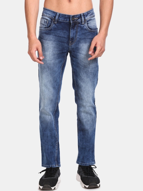 

Flying Machine Men Blue Michael Slim Fit Mid-Rise Clean Look Stretchable Jeans