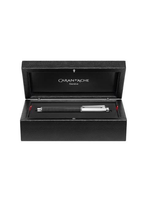 

Caran D Ache Black Silver-Plated Ivanhoe Ballpoint Pen with Gift Box