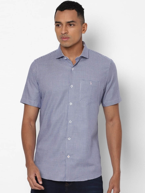 

SIMON CARTER LONDON Men Blue & White Regular Fit Printed Casual Shirt