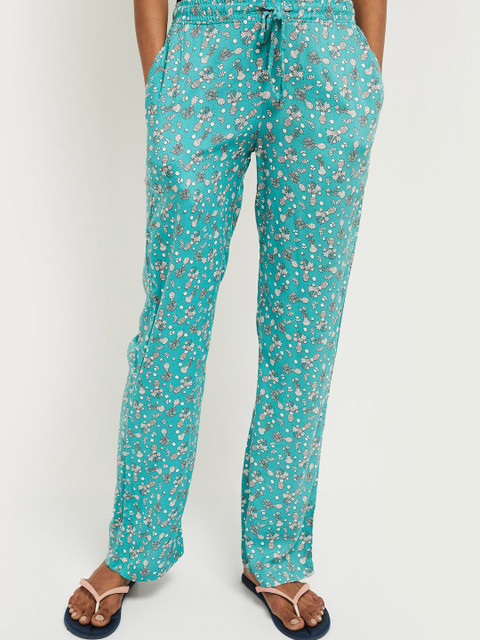 

Max Women Blue Printed Lounge Pants