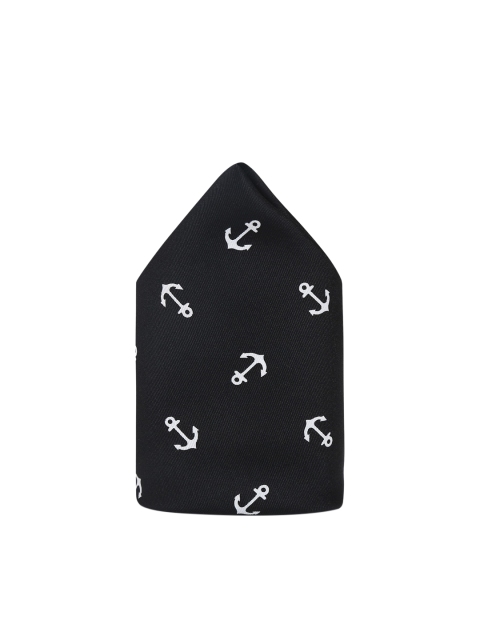 

Tossido Men Black White Printed Pocket Square