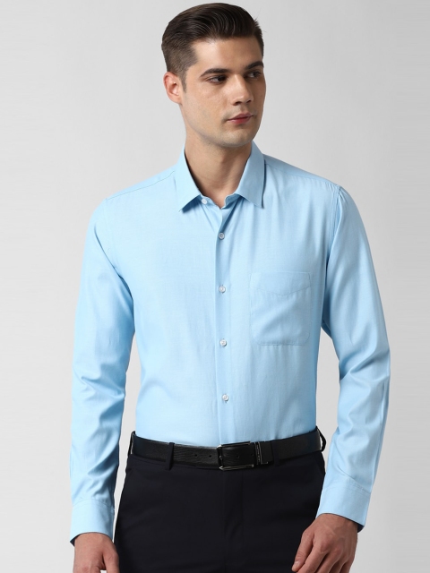 

Peter England Men Blue Slim Fit Solid Formal Shirt