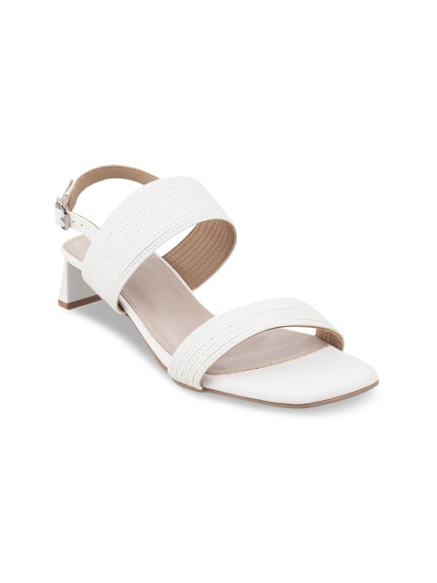 

Mochi Women White Textured Heels