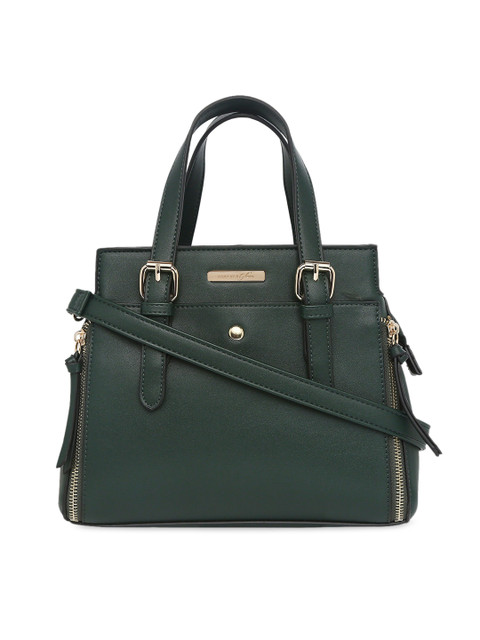 

Forever Glam by Pantaloons Green Solid Handheld Bag