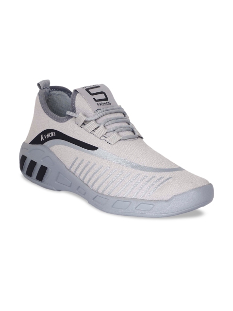 AVAENS Men Grey Striped Sneakers