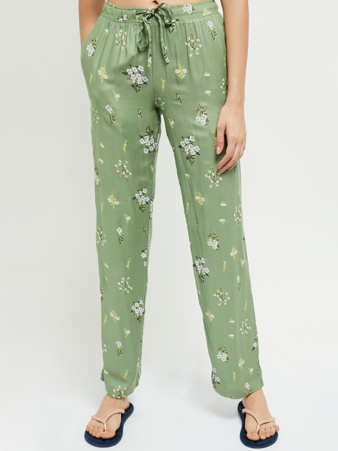 

Max Women Green Printed Lounge Pants
