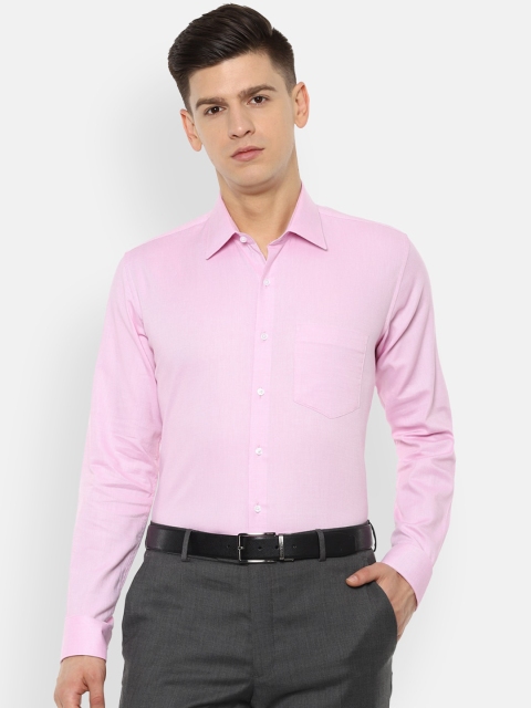 

Van Heusen Men Pink Slim Fit Solid Formal Shirt