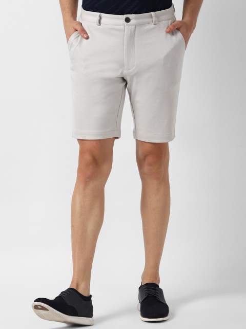 

Louis Philippe Sport Men Grey Solid Slim Fit Regular Shorts