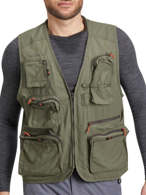 

CAPERLAN By Decathlon Men Olive Green Solid Lightweight Tailored Jacket
