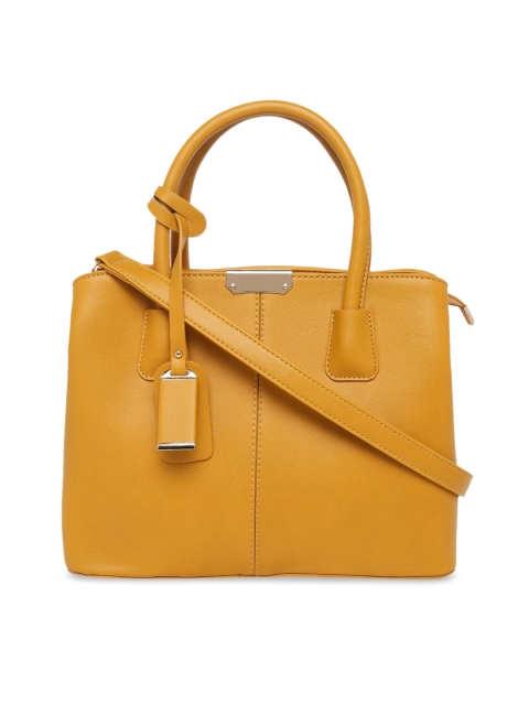 

Forever Glam by Pantaloons Mustard Yellow Solid Handheld Bag