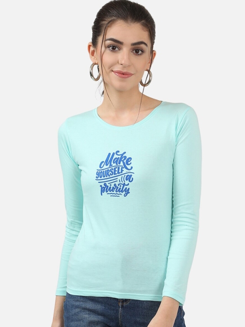

V2 Value & Variety Blue Printed Chambray Regular Top