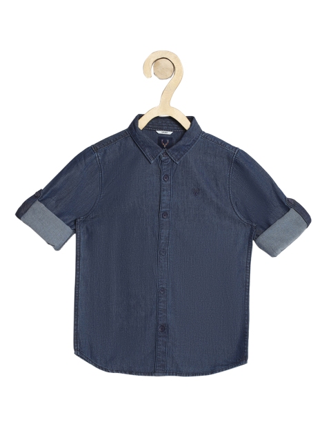 

Allen Solly Junior Boys Navy Blue Slim Fit Printed Casual Shirt