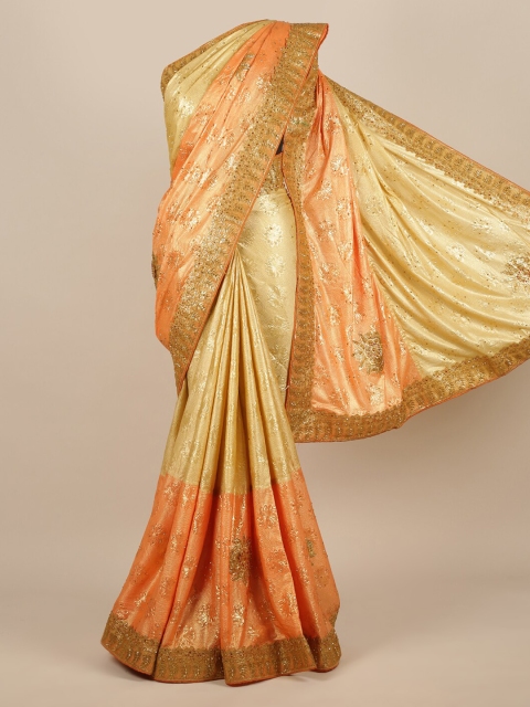 

Pothys Cream-Coloured Woven Design Jute Silk Saree
