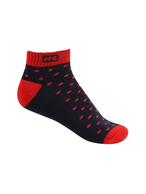 

Ajile by Pantaloons Men Navy Blue & Red Printed Ankle-Length Socks