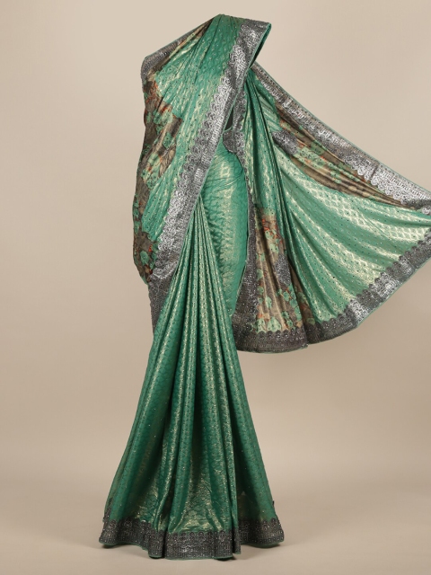 

Pothys Green Woven Design Jute Silk Saree