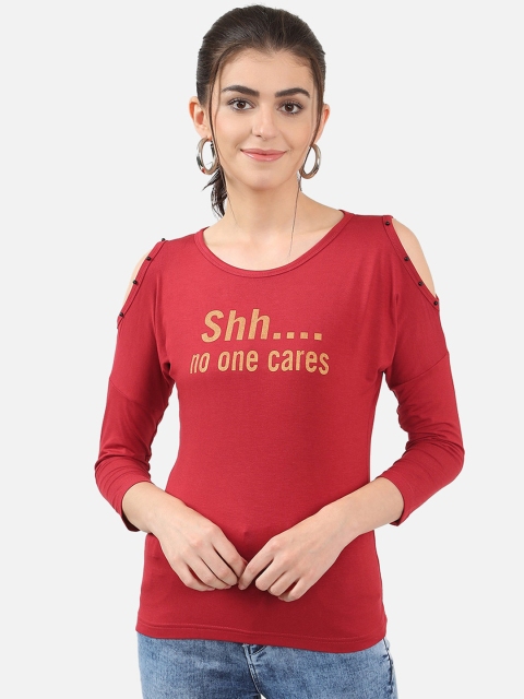 

V2 Value & Variety Maroon Chambray Regular Top