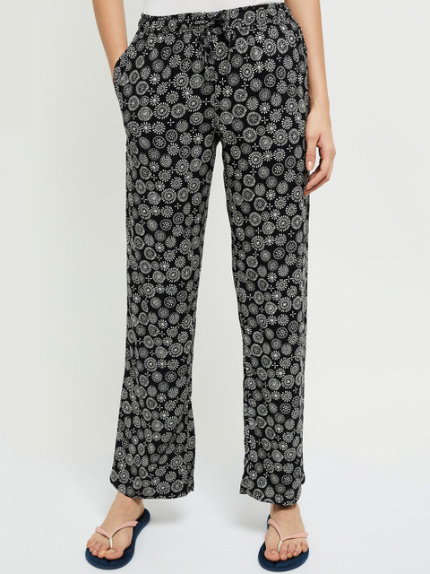 

MAX Women Black Printed Lounge Pants