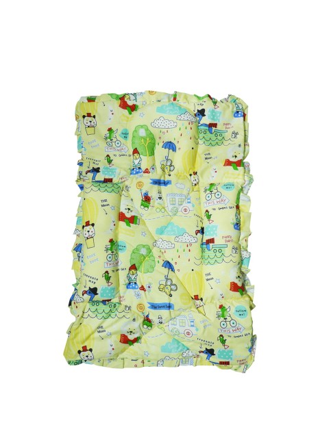 

PINKBUNNY Unisex Kids Yellow & Blue Printed Pillow Set