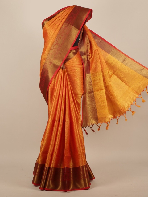 

Pothys Mustard Woven Design Jute Silk Saree