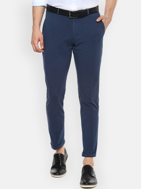 

Louis Philippe Sport Men Navy Blue Slim Fit Printed Regular Trousers