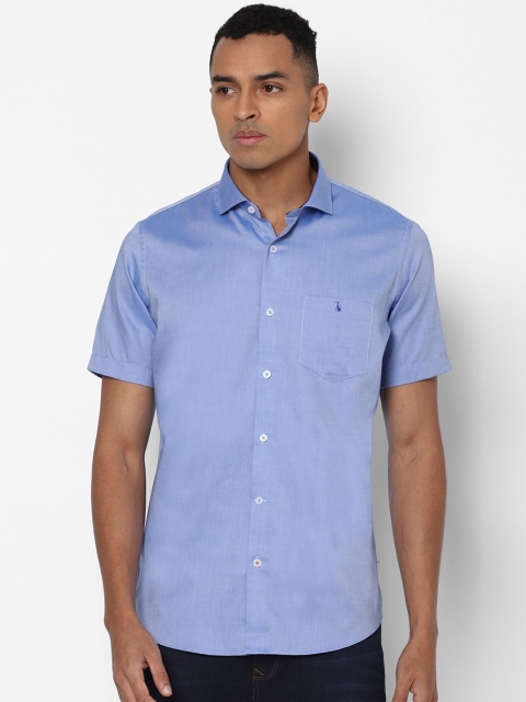 

SIMON CARTER LONDON Men Blue Regular Fit Solid Casual Shirt