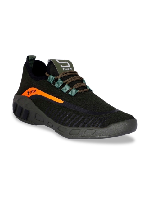 

AVAENS Men Green Woven Design Sneakers