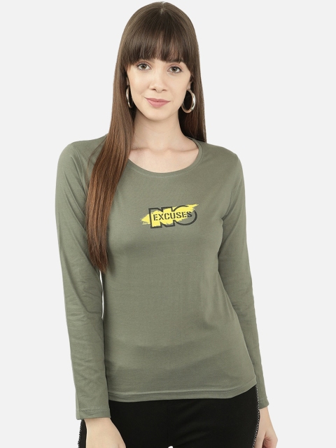 

V2 Value & Variety Olive Green Chambray Regular Top
