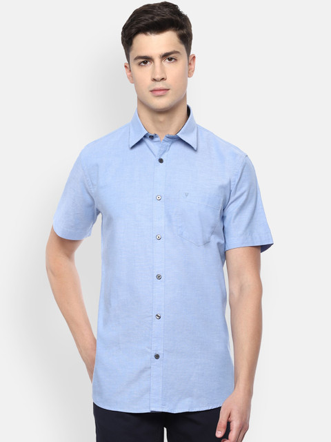 

Van Heusen Sport Men Blue Slim Fit Solid Casual Shirt