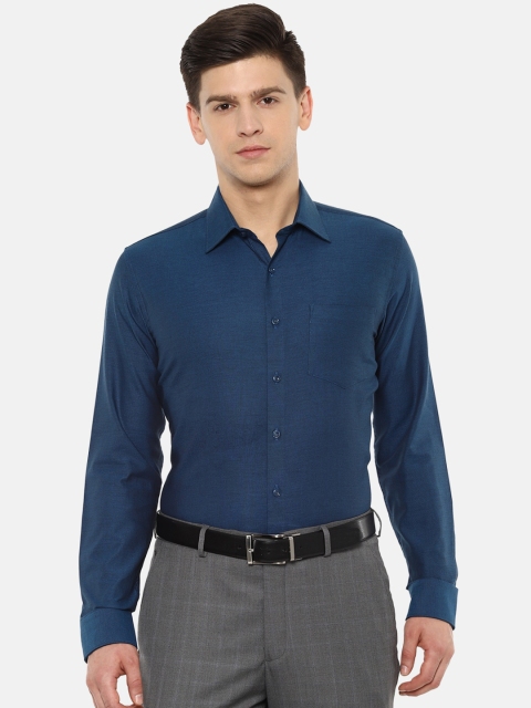 

Van Heusen Men Navy Blue Slim Fit Solid Formal Shirt