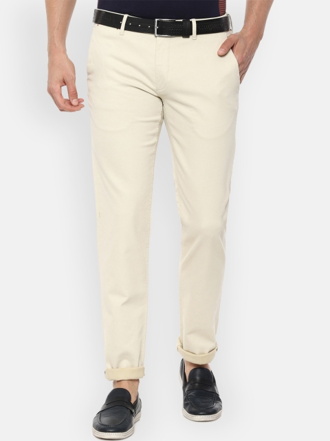 

Louis Philippe Sport Men Beige Slim Fit Self-Design Regular Trousers