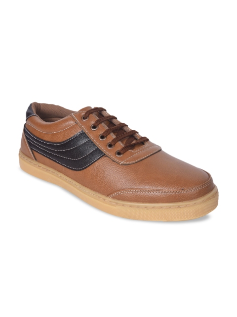 

IMPAKTO Men Tan Textured Leather Derbys