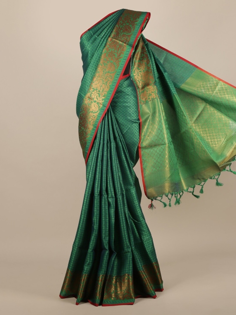 

Pothys Green Woven Design Jute Silk Saree