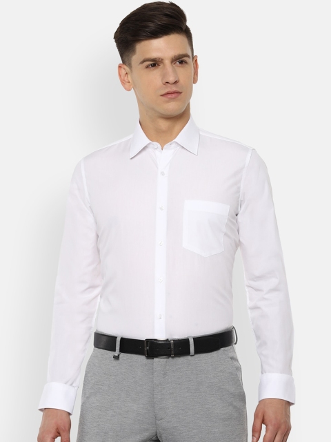 

Van Heusen Men White Slim Fit Solid Formal Shirt