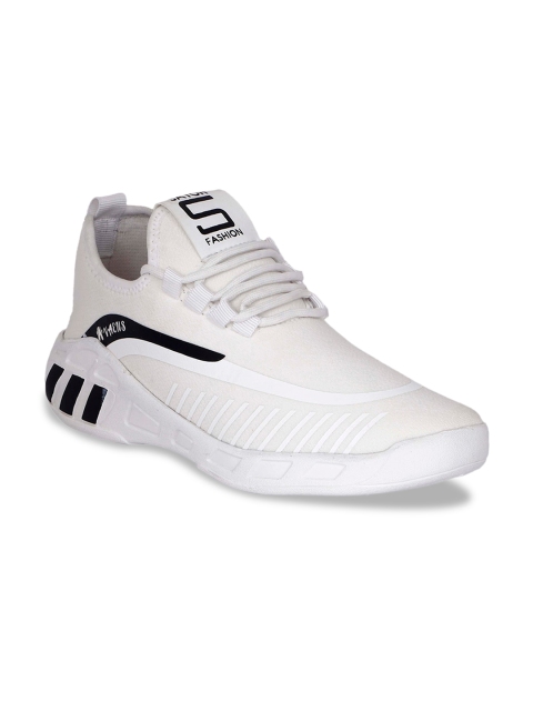 

AVAENS Men White Striped Sneakers