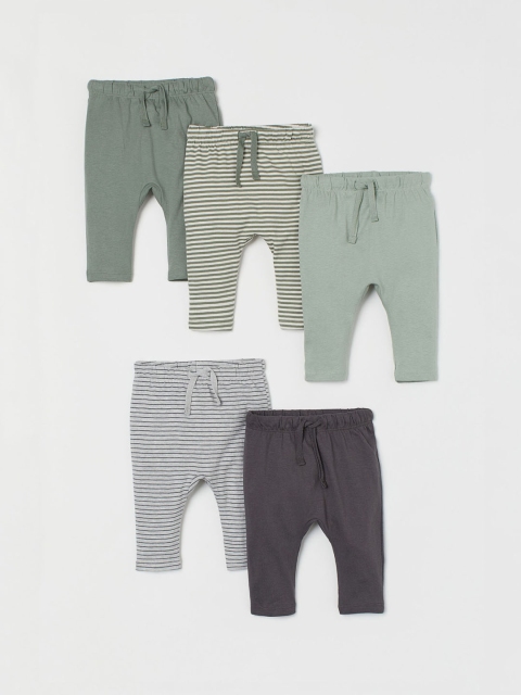 

H&M Kids Pack of 5 Multicoloured Printed Trousers, Multi