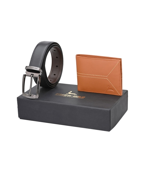 

Pacific Gold Men Black & Brown Solid Accessory Gift Set