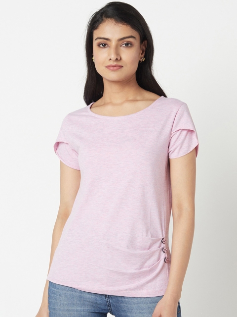 

Miss Grace Pink Pure Cotton Regular Top