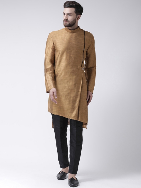 

I Know Men Gold-Toned Zip Embroidered Motif Kurta