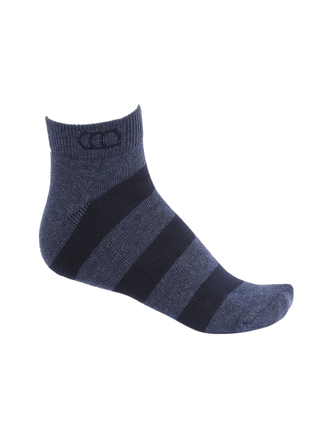 

Ajile by Pantaloons Men Navy Striped Ankle Length Socks, Navy blue