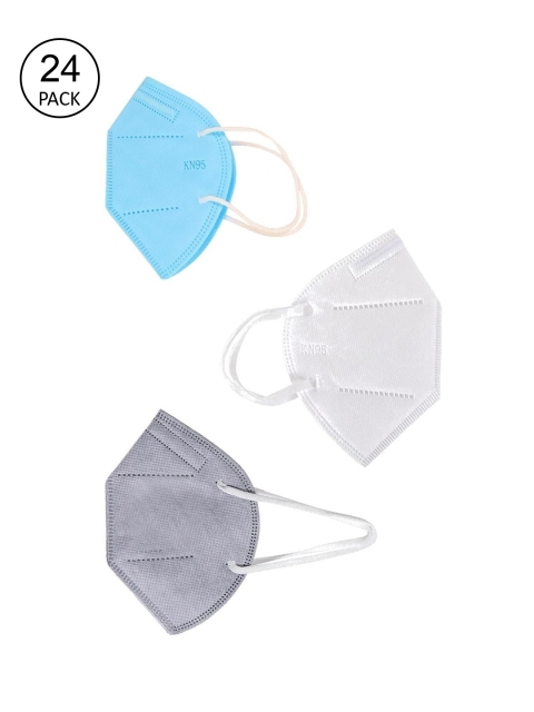 

OOMPH Pack of 24 Solid 5-Ply Reusable N95 or KN95 Masks, Blue