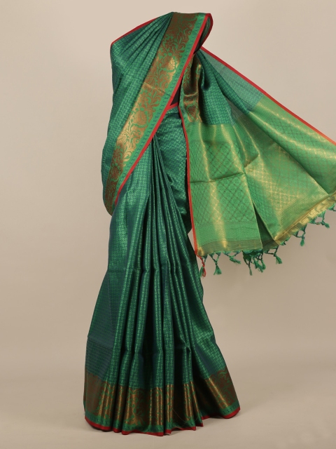 

Pothys Green Woven Design Jute Silk Saree