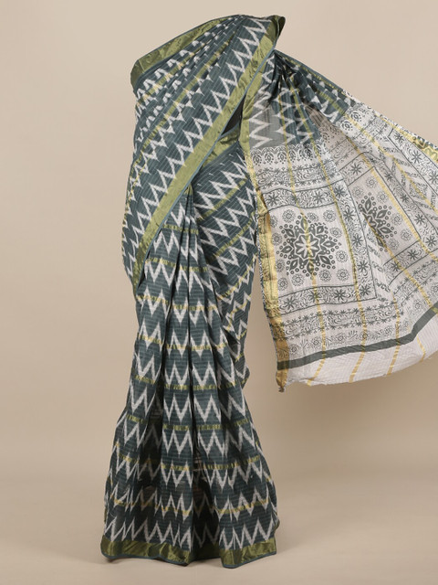 

Pothys Grey Printed Pure Cotton Saree