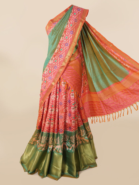 

Pothys Multicoloured Printed Art Silk Half Saree, Multi