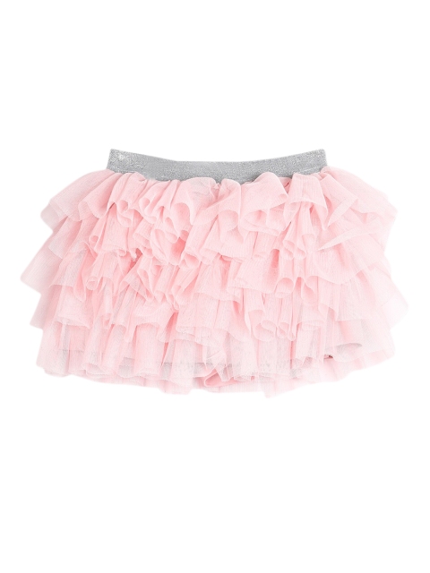 Cherokee Girls Pink Layered Mesh Skirts
